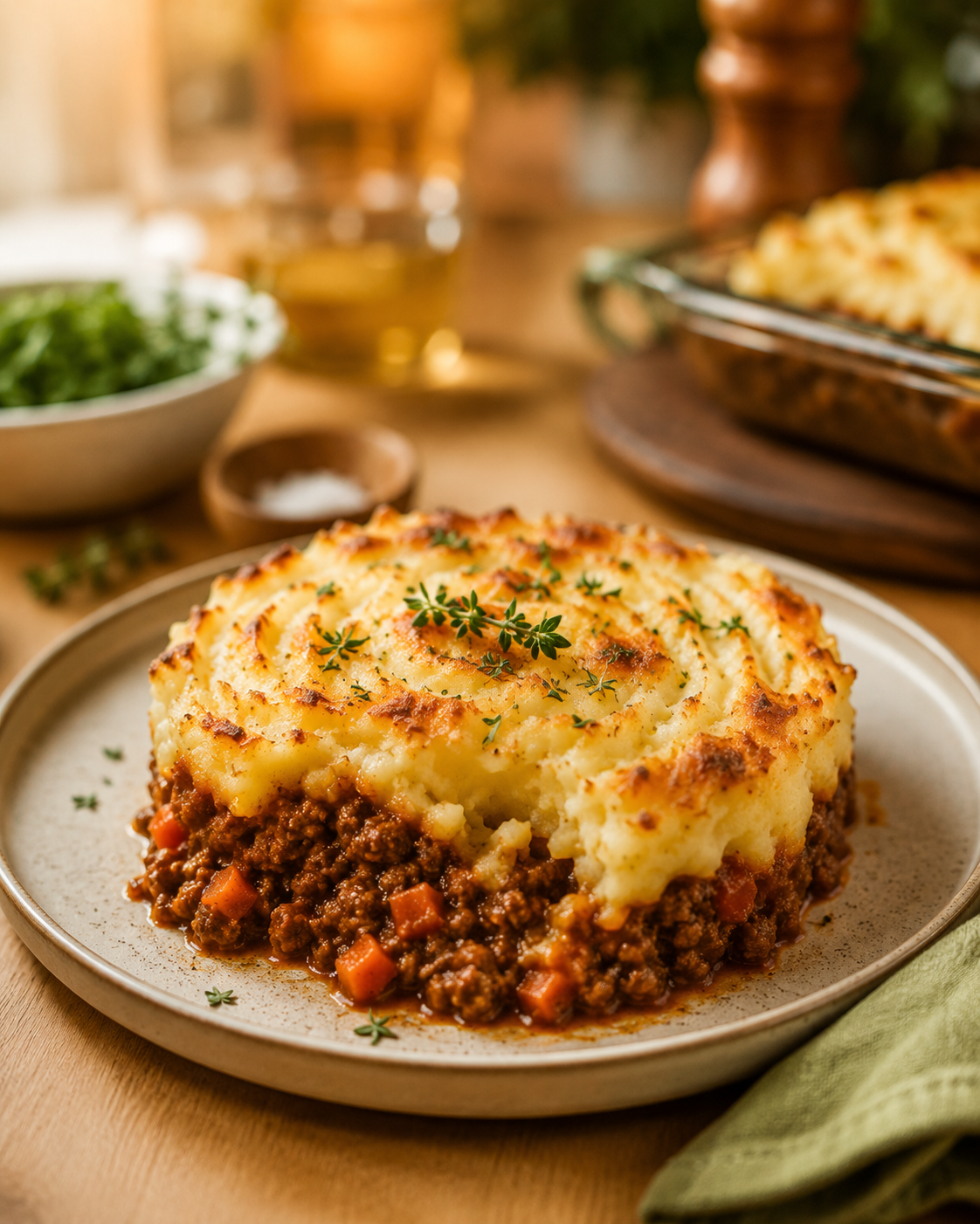 Prato premium feito com carne moída